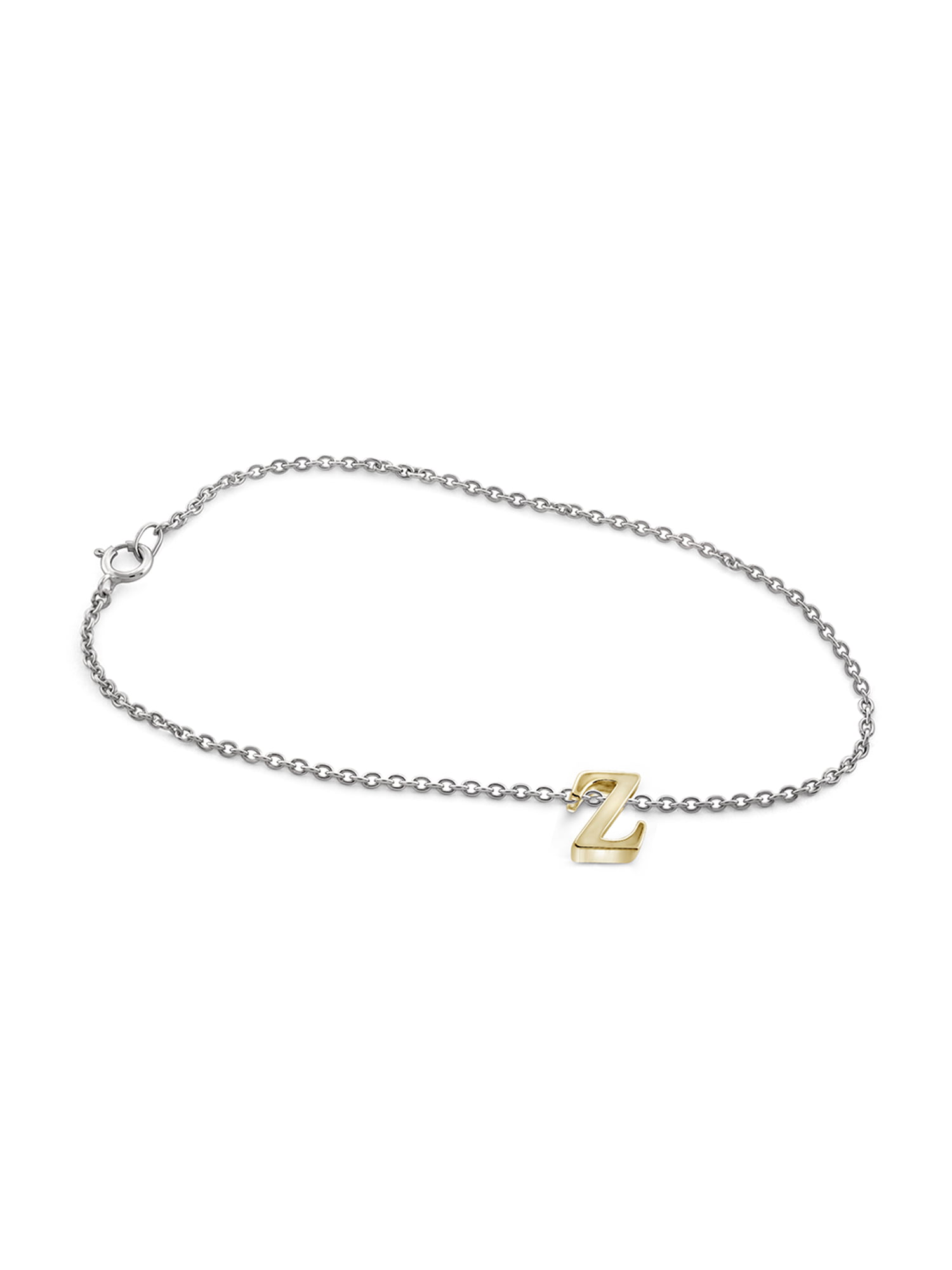 Select Your Initial A to Z Charm Bracelet in Gold Over Silver, Women's, Size: One Size