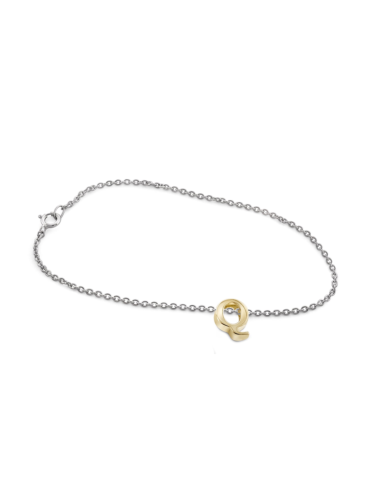 Silvora Elegant Heart Bracelet Women Sterling Silver Initial Letter N  Bracelets Charms for Girlfriend