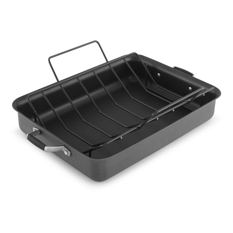 16-Inch x 12-Inch Nonstick Roaster with Reversible Rack