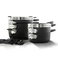 thumbnail image 1 of Select by Calphalon Space-Saving Hard-Anodized Nonstick 14-Piece Cookware Set, 1 of 6
