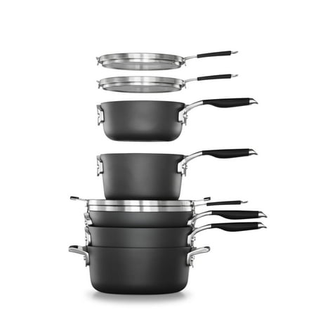 Select By Calphalon Space Saving Hard-Anodized Nonstick 14-Piece Cookware Set