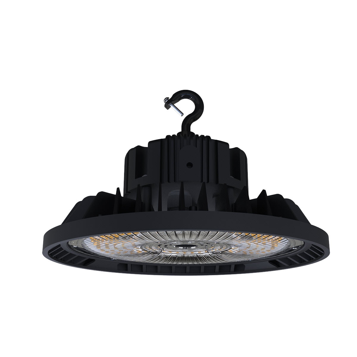 Black Aluminum LED High Bay Ceiling Light with Hook Mount