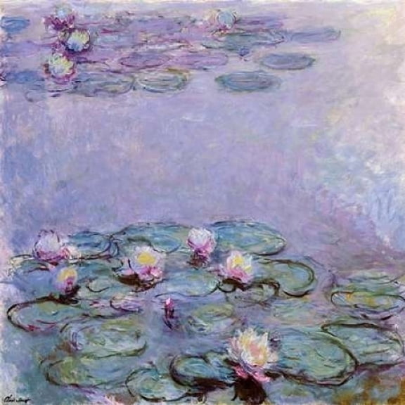 Selected Artworks PDX1CM1512LARGE Water Lilies Poster Print by Claude Monet, 24 x 24 - Large