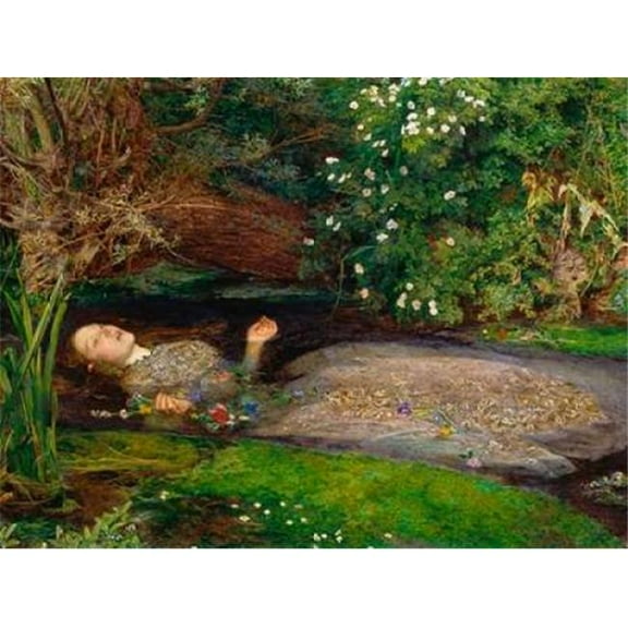 Selected Artworks PDX3AA2203SMALL Ophelia Poster Print by John Everett Millais, 11 x 14 - Small
