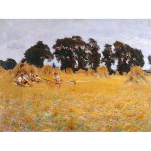 Selected Artworks PDX3AA2679SMALL Reapers Resting in A Wheat Field Poster Print by John Singer Sargent, 11 x 14 - Small