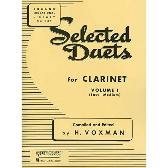 Pre-Owned Selected Duets for Clarinet: Volume 1 - Easy to Medium: 137 (Rubank Educational Library) Paperback GOOD