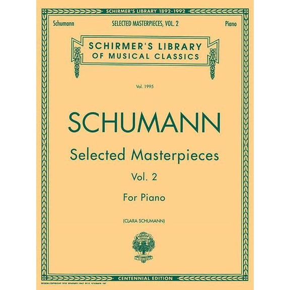 Selected Masterpieces - Volume 2 : Schirmer Library of Classics Volume 1995 Piano Solo (Paperback)