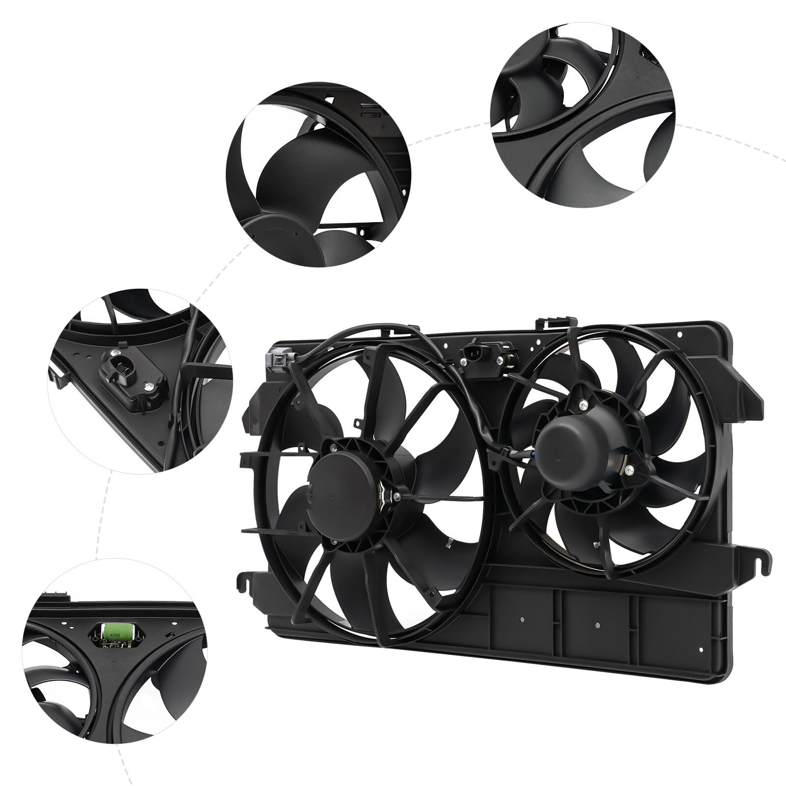 Selected Material Efficient Cooling Black Engine Radiator Cooling Fan ...