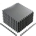 thumbnail image 1 of Selection 11.8" x 11.8" x 0.47" Black EVA Foam Interlocking Floor Mats Soft, Thickness 12 Pack, 1 of 9