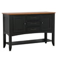 thumbnail image 1 of Sunset Trading Selections Sideboard with Large Display Shelf | 3 Drawers 2 Storage Cabinets | Antique Black and Cherry, 1 of 4