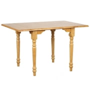 Selections 5PC 60 Rectangle Extendable Drop Leaf Dining Set Light Oak Wood