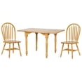 thumbnail image 1 of Sunset Trading Selections 3 Piece 48" Rectangular Extendable Dining Set | Windsor Arrowback Windsor Chairs | Drop Leaf Table | Light Oak Wood | Seats 4, 1 of 3