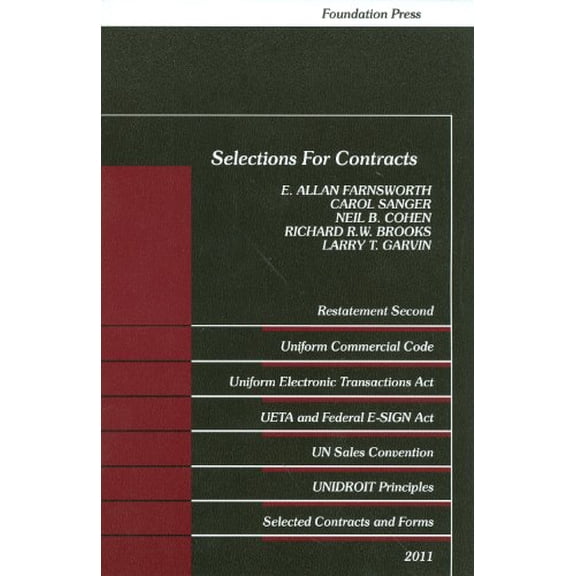 Pre-Owned Selections for Contracts: Uniform Commercial Code, Restatement (Selected Statutes) (Paperback) 1609300793 9781609300791