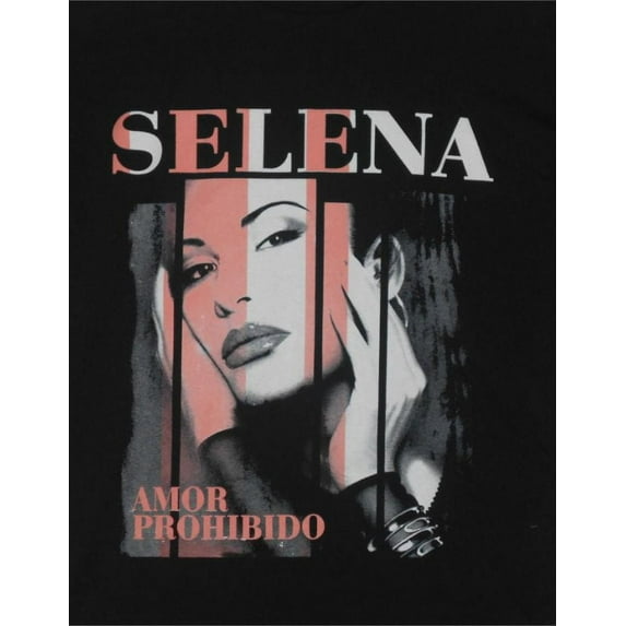Selena Amor Prohibido US Screen Printed T-Shirts - Black Color - Men's Size: X-Large -- FREE USA Shipping -- (MxTs-SelenaTS2-XL)