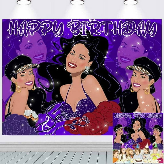 Selena Backdrop Banner Party Supplies Post Birthday Decorations Background for Photography Taspestry