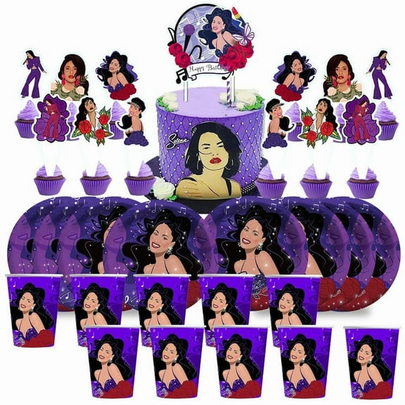 Selena Birthday Cups Party Supplies Plates Decorations Cake Topper Decor