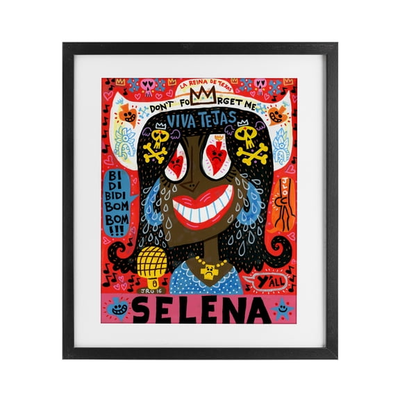 Stupell Industries Selena Don't Forget Me Black Framed Print Under Glass, design by Jorge R. Gutierrez