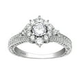 thumbnail image 1 of Selena Engagement Ring Sterling Silver Cz Cluster Womens Ginger Lyne Collection, 1 of 6
