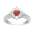 thumbnail image 1 of Selena Engagement Ring Sterling Silver Cz Cluster Womens Ginger Lyne Collection, 1 of 6