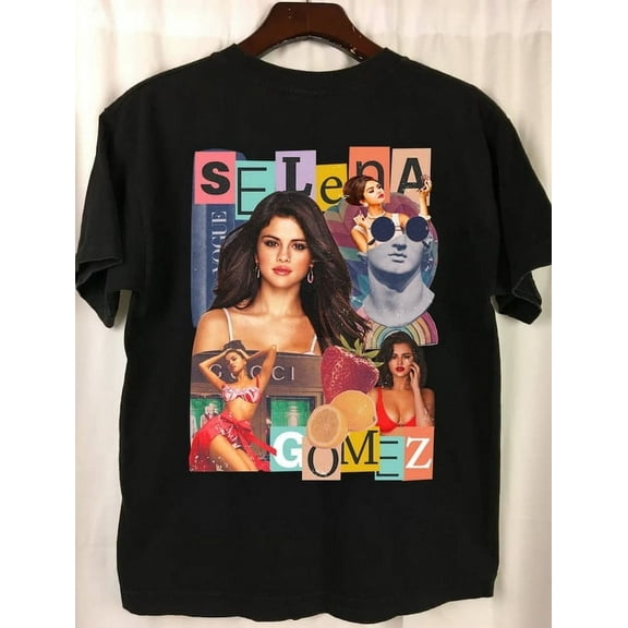 Selena Gomez T-Shirt, Vintage Concert Tee Retro, Music Inspired Graphic Tee, Gift For Her Fan,Black color,size M