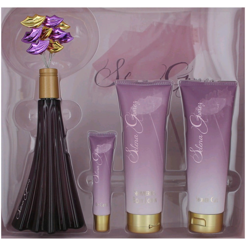 Selena Gomez Women 4 Pcs Gift Set Perfume, Lip Gloss, Body Lotion & Shower Gel
