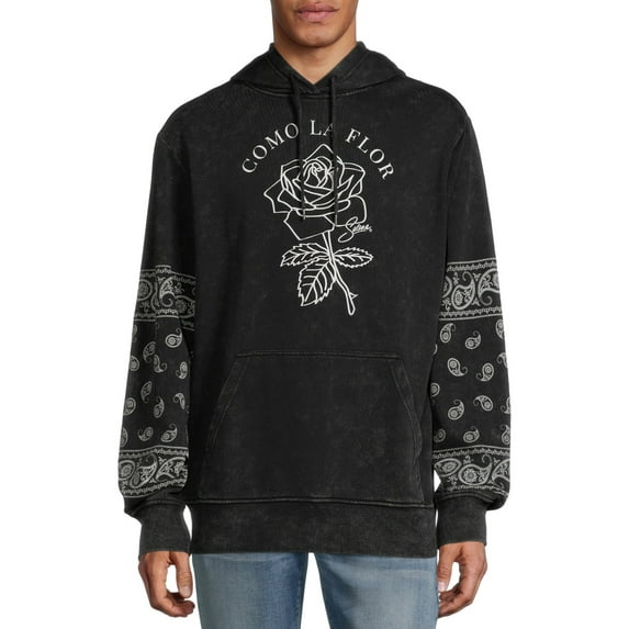 Selena Mineral Washed Men's & Big Men's Pullover Fleece Graphic Hoodie