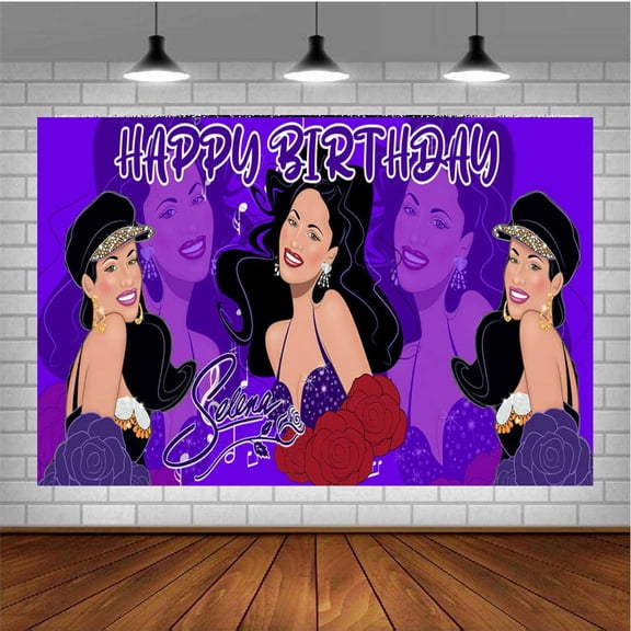 Selena Banner Poster Wall Decor Birthday Backdrop Background Party Supplies Taspestry