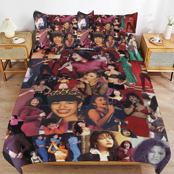 Selena Quintanilla 3-Piece Bedding Set Soft Warm And Comfortable Bed Set with 1 Duvet Cover And 2 Pillowcases