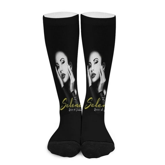Selena Quintanilla Compression Socks For Women And Men Support Knee High Socks For Running Hiking Athletic Nursing