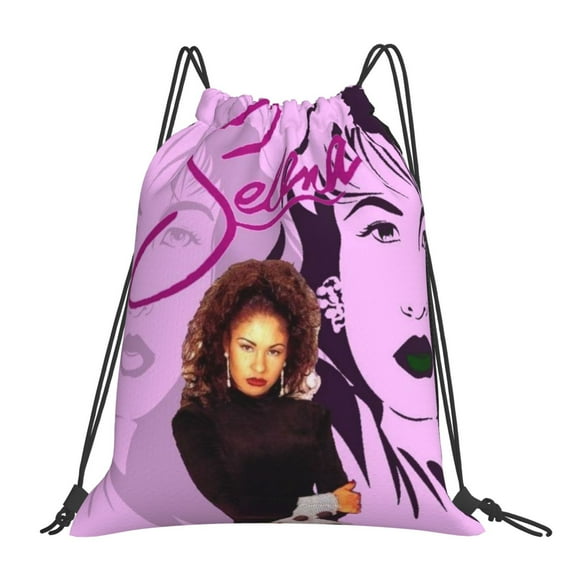 Selena Quintanilla Drawstring Backpack Sackpack String Bag Cinch Water Resistant Bag for Gym Sport Yoga