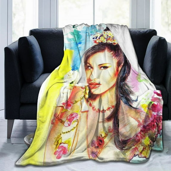 Selena Quintanilla Kids Adults Ultra-Soft Micro Fleece Blanket Throw All Season Fuzzy Lightweight Throw Blankets For Office Company Home Couch Bed Sofa 50"X40"