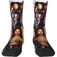 thumbnail image 1 of Selena Quintanilla Socks Mid-Calf Athletic Socks Crew Socks Boot Socks Dress Socks Funny Novelty Cotton Socks Gifts for Women Men, White, 1 of 6