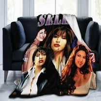 Selena Quintanilla Throw Flannel Blankets Soft Blanket for Sofa Bed Office Camp Couch Beach Car Decoration Air Conditioning Blanket for All Seasons 40"x30"