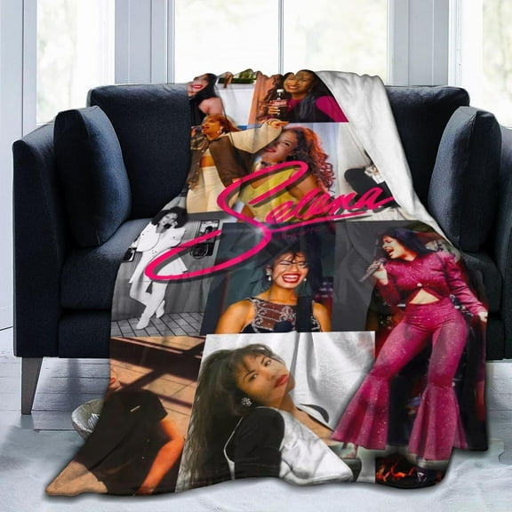Selena Quintanilla Throw Flannel Blankets Soft Blanket for Sofa Bed Office Camp Couch Beach Car Decoration Air Conditioning Blanket for All Seasons 40"x30"