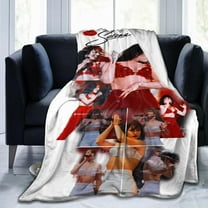 Selena Quintanilla Throw Flannel Blankets Soft Blanket for Sofa Bed Office Camp Couch Beach Car Decoration Air Conditioning Blanket for All Seasons 50""x40"", Black