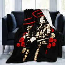Selena Quintanilla Throw Flannel Blankets Soft Blanket for Sofa Bed Office Camp Couch Beach Car Decoration Air Conditioning Blanket for All Seasons 50""x40"", Black