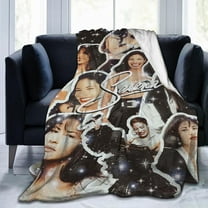Selena Quintanilla Throw Flannel Blankets Soft Blanket for Sofa Bed Office Camp Couch Beach Car Decoration Air Conditioning Blanket for All Seasons 50""x40"", Black