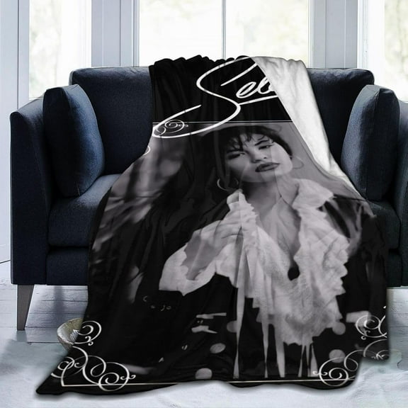Selena Quintanilla Throw Flannel Blankets Soft Blanket for Sofa Bed Office Camp Couch Beach Car Decoration Air Conditioning Blanket for All Seasons 80"x60"