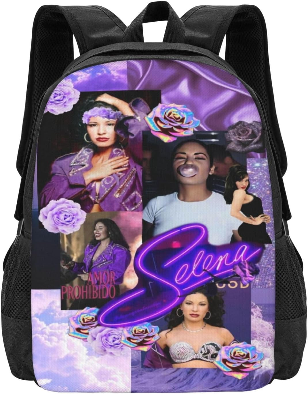 Selena Quintanilla Travel Laptop Backpack College School Computer Bag Black Casual Schoolbag Work Business Daypack Gift for Men Women College