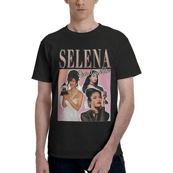 Selena Quintanilla Tshirt Men's T-Shirt 3D Printed Crew Neck Tees Summer Fashion Casual Short Sleeves