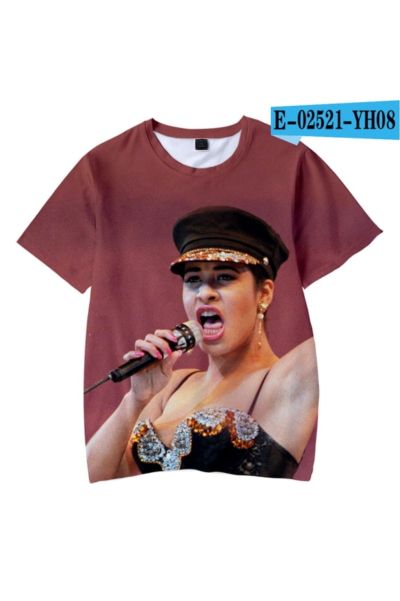 Selena T-shirt Summer Pullover Tees Women's Casual Style Tops Fashion Quintanilla Short Sleeve Crewneck Streetwear