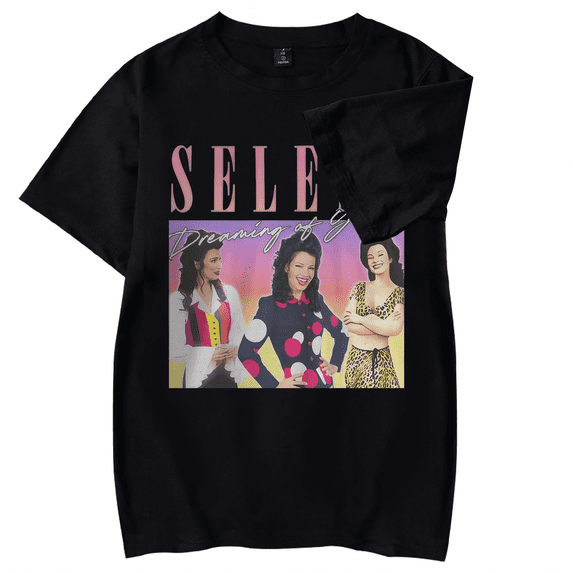 Selenas Merch Shirt Fashion Print Quintanillas Tshirt Summer Tees for Women Men