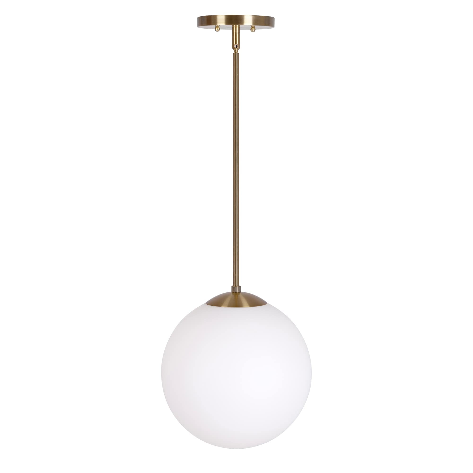 Selene Soft Gold 12'' Globe Pendant with Satin Opal Glass Shade