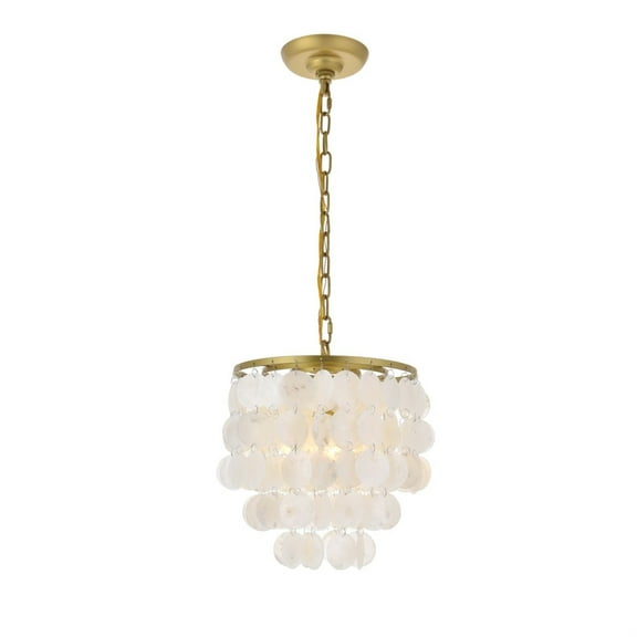 Selene 1 light Brass Pendant