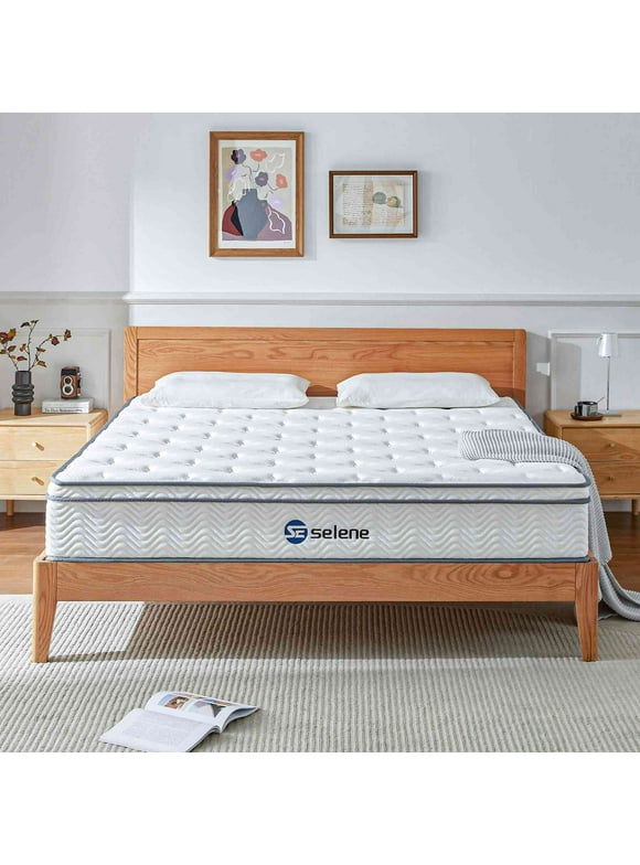 Selene Queen Size Mattress, 10 Inch Memory Foam  Mattress Queen, Pocket Spring Mattress in a Box for Motion Isolation, Edge Support, Pressure Relief, CertiPUR-US