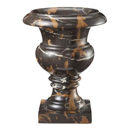 Selene Style Small Planter, Black & Gold Marble