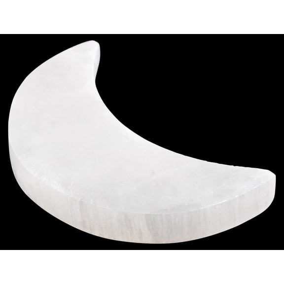 Selenite Charging Plate – 4" Moon Selenite Crystal – Mined and Crafted in Morocco – Ideal for Cleansing and Recharging Crystals and Healing Stones – Protection Crystals – Spiritual Gifts and Decor