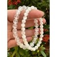 thumbnail image 1 of Selenite Crystal Bead Bracelet 8mm, Wholesale Genuine Selenite Stretch Gemstone Bracelet, Gift for Men & Women (1), 1 of 9