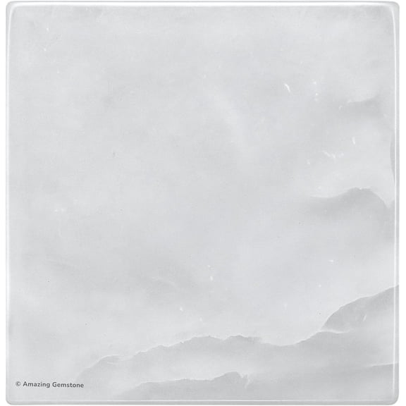 Selenite Crystal Charging Plate For Crystals And Healing Stones - Square (Plain) (4 Inch)