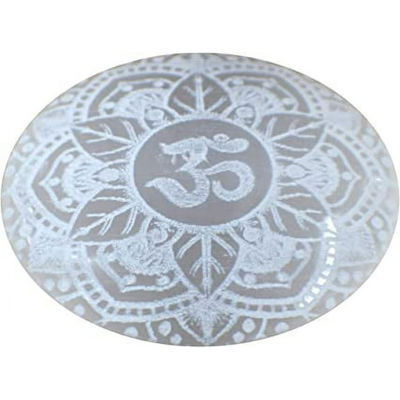 Selenite Crystal Palm Stone (OM)